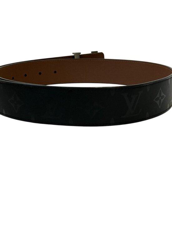 Louis Vuitton Ceinture LV Initial Pyramid Monogram Illusion Leather Belt Black main image 11